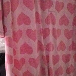 Women's Pink Heart Pajama Set
